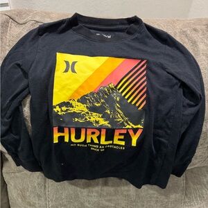 Hurley Black shirt with Mountain Graphic